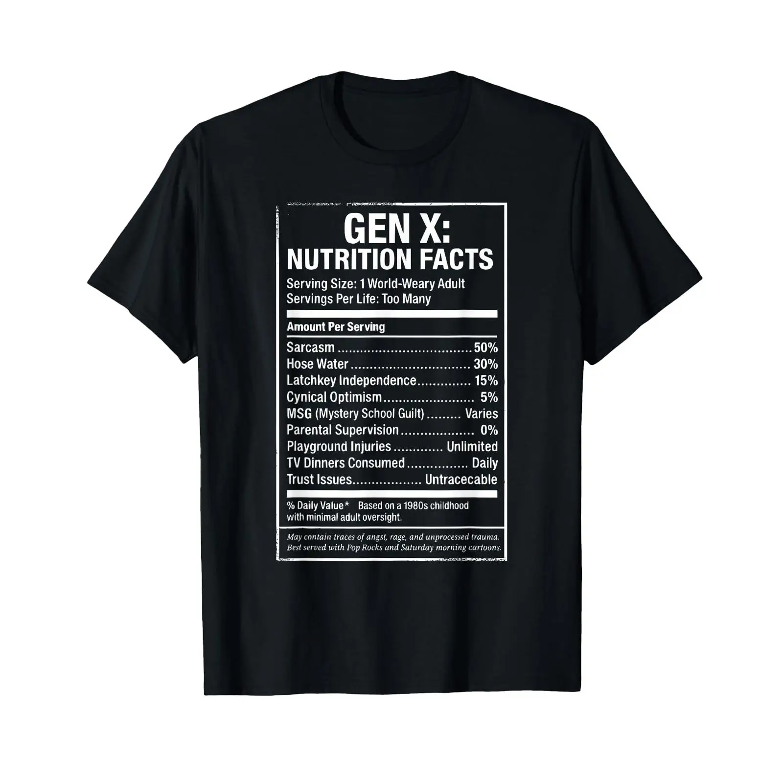 X Nutrition - Gen X Nutrition Facts 80er Latchkey-Legende