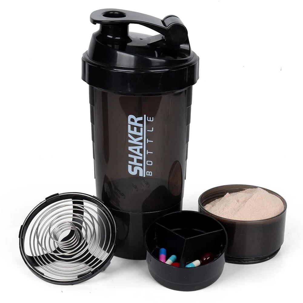 Whey Protein Isolate - 3 Schichten Shaker Protein Flasche Pulver