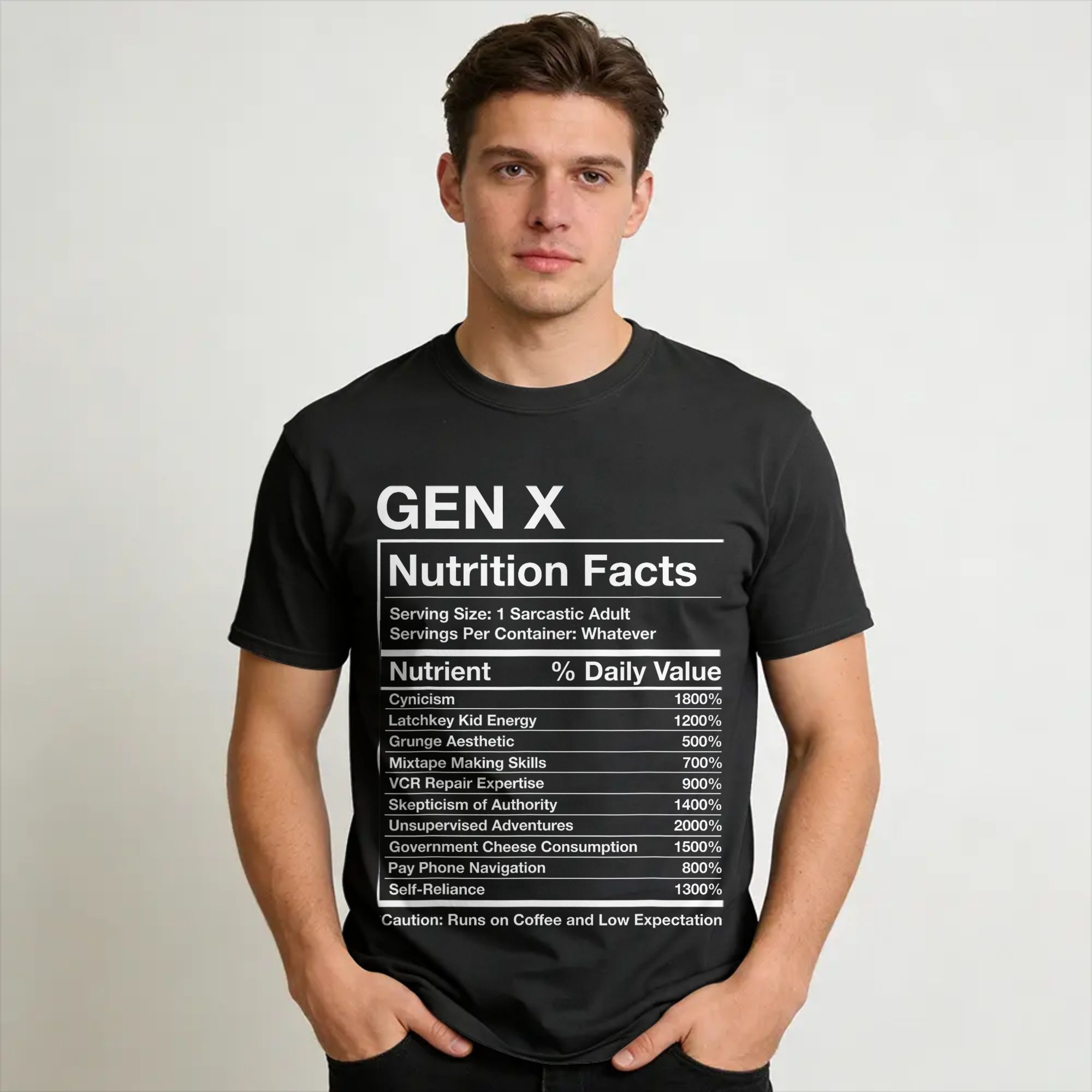 X Nutrition - Gen X Nährwertangaben - Lustiges Generation-Meme