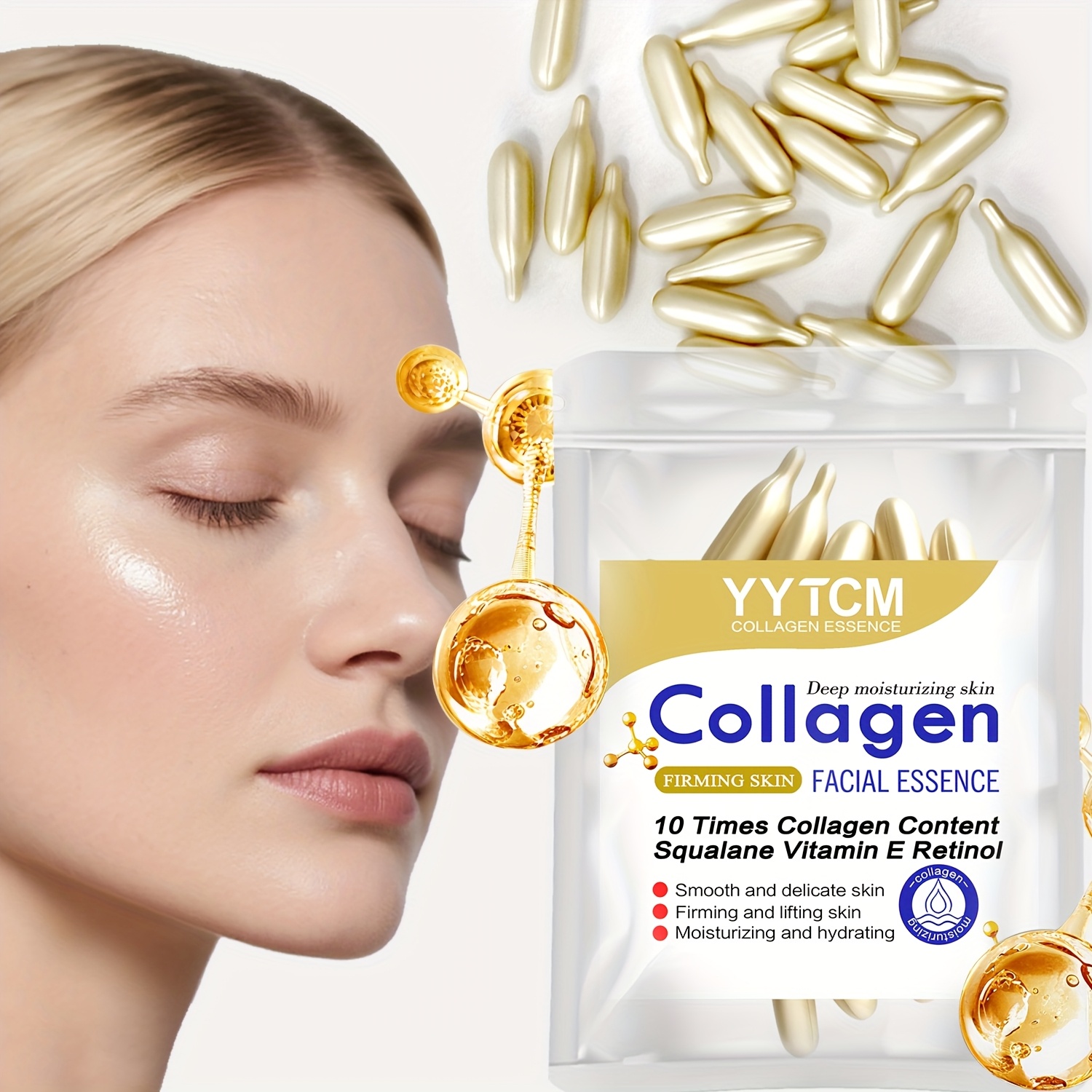 X Nutrition - Kollagen-Straffendes Kapselserum, spendet Feuchtigkeit und hydratisiert