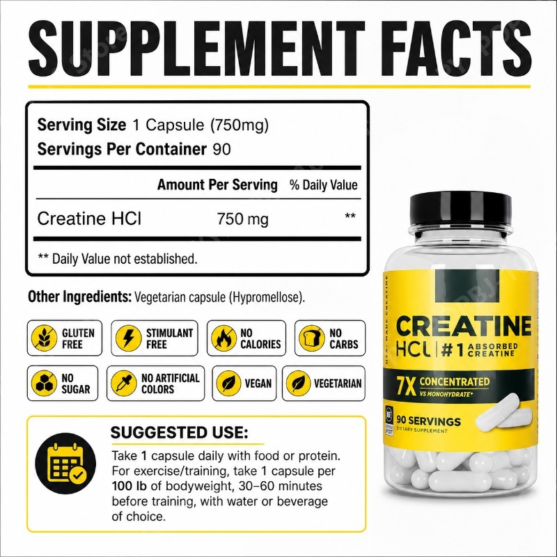Kreatin HCl 750mg 90 Kapseln F – Nutrition In Fitness Bewertung und Preis