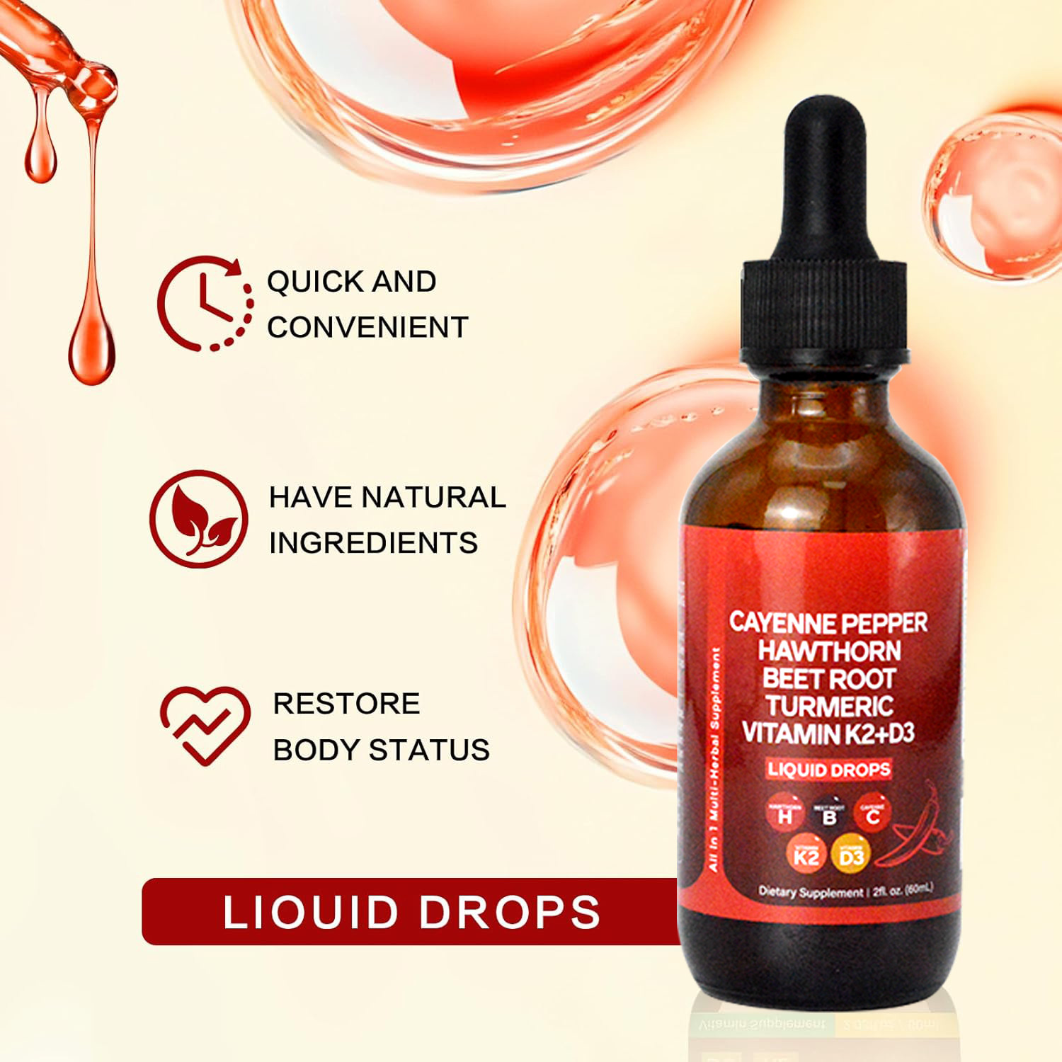 60 ml Cayenne-Pfeffertropfen,  – Vitamin D3 K2 Drop Bewertung und Preis