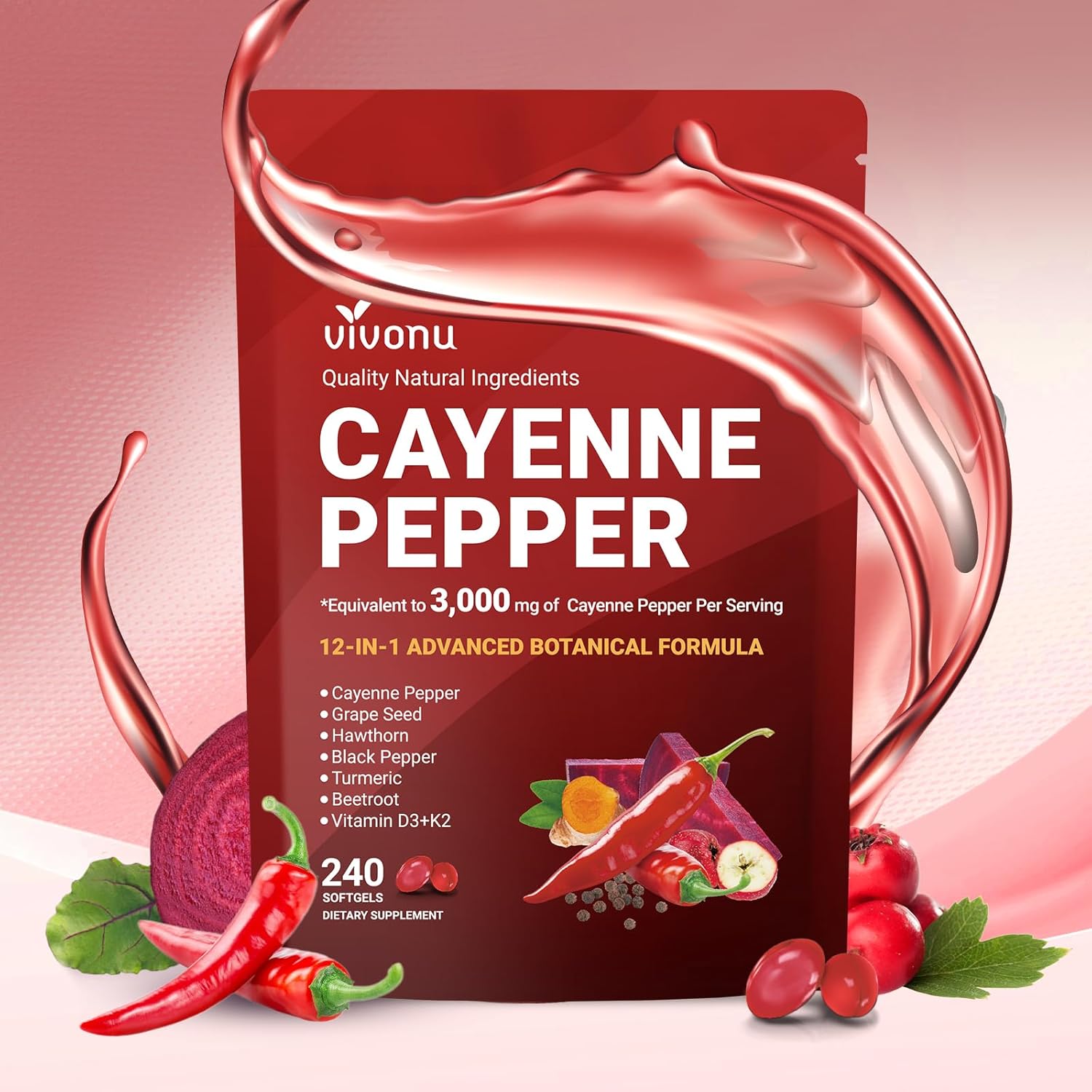 VivoNu Cayenne-Pfeffer-Softgel – Vitamin D3 K2 Drop Bewertung und Preis