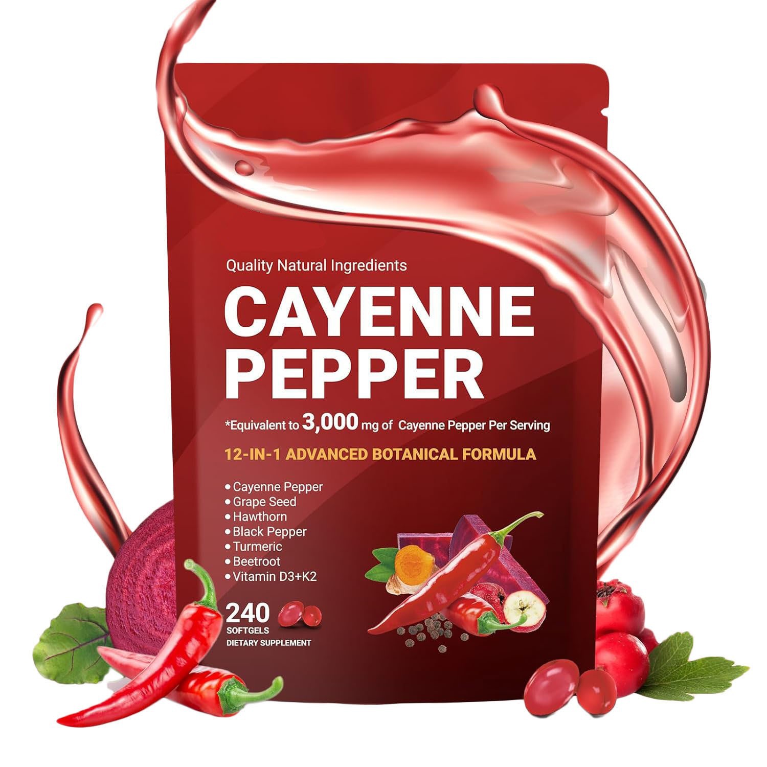 240 Softgels Cayenne-Pfeffer-K – Vitamin D3 K2 Drop Bewertung und Preis